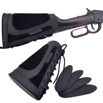 WAYNE'S DOG Leather Recoil Pad Gun Buttstock (Black - Ambidextrous)