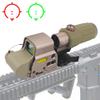 558 Holograhic and G33 3X Magnifier Hybrid Sight, 558 Green and Red Dot Optical Reflex Scope with G33 Magnifying Glass Combo, Quick Release Rollover Multiplier, for 20mm Rail Mount (Gold) view 4