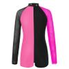 Agoky Kids Girls Ballet Dance Unitard Yoga Outfit Long Sleeve Biketard Rhinestone Gymnastics Leotard Athletic Tracksuit Rose 12 Years view 3