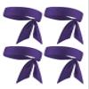Purple Head Tie, Tennis Headband Tie Back, Sweat Wicking Quickly Dry Hair Band for Men Women Kids Girls Boys, Sweatband Head Wraps for Tennis, Basketball, Running, Karate, Workout view 1