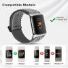 Wearlizer 3 Packs Adjustable Elastic Band Compatible with Fitbit Charge 6 Bands/Charge 5 Bands for Women Men, Stretchy Loop Strap Soft Nylon Sport Wristband Accessories for Charge 6/5 Fitness Tracker view 2