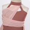 VernLan Girls Mock-Neck Cutout Back Lyrical Dance Dress Costumes for Contemporary Ballet Dance wear Leotard Wrap Skirt Pink 14 Years view 4