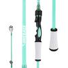 One Bass Fishing Rod, Spinning & Casting Fishing Pole with 30 Ton Carbon Fiber-6'6" Spinning- Blue view 1