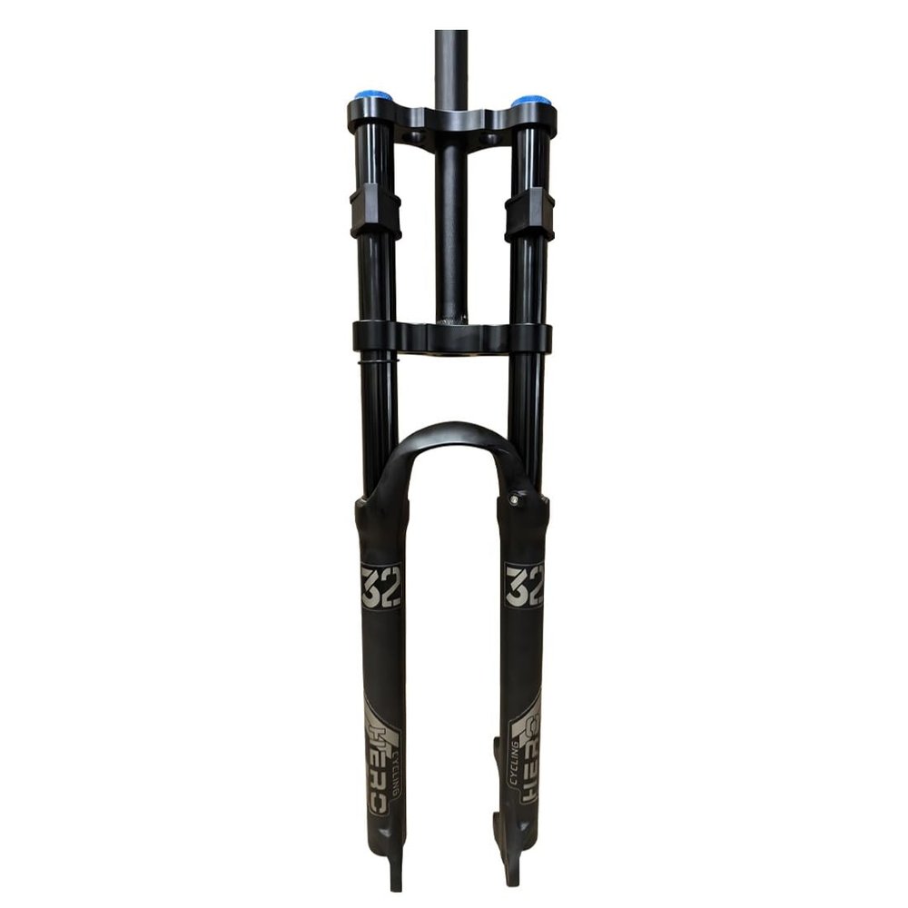 HSQMA DH Downhill Mountain Bike Suspension Fork 26 27.5 29 Inch Travel 160mm Air Fork Double Shoulder Front Fork 1-1/8 Straight Tube with Lockout