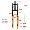 HSQMA DH Downhill Mountain Bike Suspension Fork 26 27.5 29 Inch Travel 160mm Air Fork Double Shoulder Front Fork 1-1/8 Straight Tube with Lockout view 2