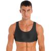 iiniim Mens Cool Dry Compression Sleeveless Tank Top Swim Running Basketball Workout Base Layer Shirt Black D Large view 1