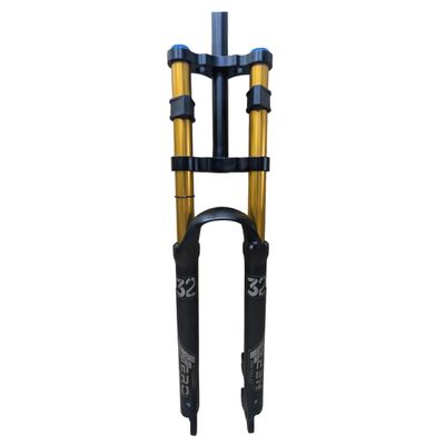 HSQMA DH Downhill Mountain Bike Suspension Fork 26 27.5 29 Inch Travel 160mm Air Fork Double Shoulder Front Fork 1-1/8 Straight Tube with Lockout
