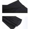 DGHM-JLMY Women's Chiffon Wide Leg Culottes High Waist Casual Palazzo Dress Pant Loose Layer Elastic Waist Pants (Black,Medium,5,OZ) view 4