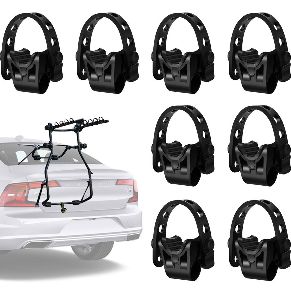 Fabbay 8 Sets Bike Rack Straps Replacement Bicycle Hitch Strap Cradle Car Bike Rack Parts Bike Carrier Mount Rubber Strap for SUV Truck Minivan Hatchback Sedan Rack Accessories (1 Inch Trailer Hitch)