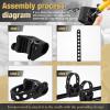 Fabbay 8 Sets Bike Rack Straps Replacement Bicycle Hitch Strap Cradle Car Bike Rack Parts Bike Carrier Mount Rubber Strap for SUV Truck Minivan Hatchback Sedan Rack Accessories (1 Inch Trailer Hitch) view 3