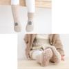 Exegawe Baby Non Slip Socks Winter - 5 Pairs Toddler Kids Thick Warm Crew Socks with Grips (Animal Solid,S/6-12m), Infant view 2