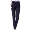 DGHM-JLMY Women's High Waist Slim Suit Pencil Pants Casual Stretch Trousers Solid Pants Elegant Elastic Waist Skinny Pants (Dark Blue,Small,5,OZ) view 1