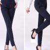 DGHM-JLMY Women's High Waist Slim Suit Pencil Pants Casual Stretch Trousers Solid Pants Elegant Elastic Waist Skinny Pants (Dark Blue,Small,5,OZ) view 2