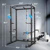 ULTRA FUEGO Power Cage, Multi-Functional Power Rack with J-Hooks, Dip Handles, Landmine Attachment and Optional Cable Pulley System for Home Gym view 2