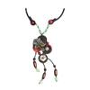 Acxico 1Pcs Long Boho Necklace Women Statement Necklace Shell Flower Colorful Natural Stone Necklaces for Women Wood Accessories view 1