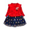 Dresses for Toddler Girls Tulle Princess Dress Party Girl Toddler Outfits Baby Clothes Kids Floral Girls Dress&Skirt (Red, 18-24 Months) view 1