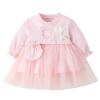 Baby Girls Outfit Kids Toddler Girls Solid Spring Winter Lace Long Sleeve Warm Thick Tulle Princess (Pink, 6-9 Months) view 1