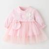 Baby Girls Outfit Kids Toddler Girls Solid Spring Winter Lace Long Sleeve Warm Thick Tulle Princess (Pink, 6-9 Months) view 2