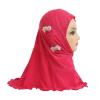 GREUS Girls Hijab Scarf Kids Muslim Headscarf Flower Islamic Arab Head Scarf Wrap One Piece Instant Hijabs for 2-6Y view 3