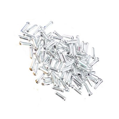 30 Pieces Cable End Crimps Bike Cable End Caps Aluminum Alloy Brake End Tips Shifter for Road Mountain Bikes Mountain Bicycle (Silver)