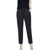 DGHM-JLMY Women's Summer High Waist Slim Harem Ninth Pants Drawstring Elastic Waist Ankle Length Pants Stretch Tapered Pants (Black,Medium,5,OZ) view 1