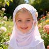 GREUS Girls Hijab Scarf Kids Muslim Headscarf Flower Islamic Arab Head Scarf Wrap One Piece Instant Hijabs for 2-6Y view 2