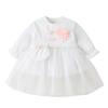 Baby Girls Outfit Kids Toddler Girls Solid Spring Winter Lace Long Sleeve Warm Thick Tulle Princess (White, 9-12 Months) view 1