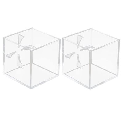 DECHOUS 2pcs Acrylic Baseball Display Holder Transparent Practical Container for Baseball and Tennis Storage for Home Store Museum Showcase