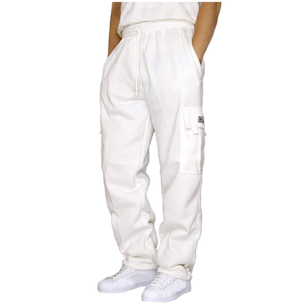 BAKVRI Sweatpants Women Solid Color Loose High Waisted Pants for Women Sports Low Waist Women Linen Pants with Pockets