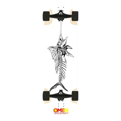 Omen Boards Swordfish Cruiser Complete Skateboard - 9.7" x 32.5"