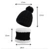 Baby Warm Hat Toddler Scarf Boy Girl Knitted Neck Warmer Infant Scarves Kids Pompom Hats Circle Loop (Red, One Size) view 2
