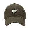 Baseball Cap Men Moose Animal Embroidered Washed Cotton Dad Hat Baseball Caps (Green,7 5/8) view 1
