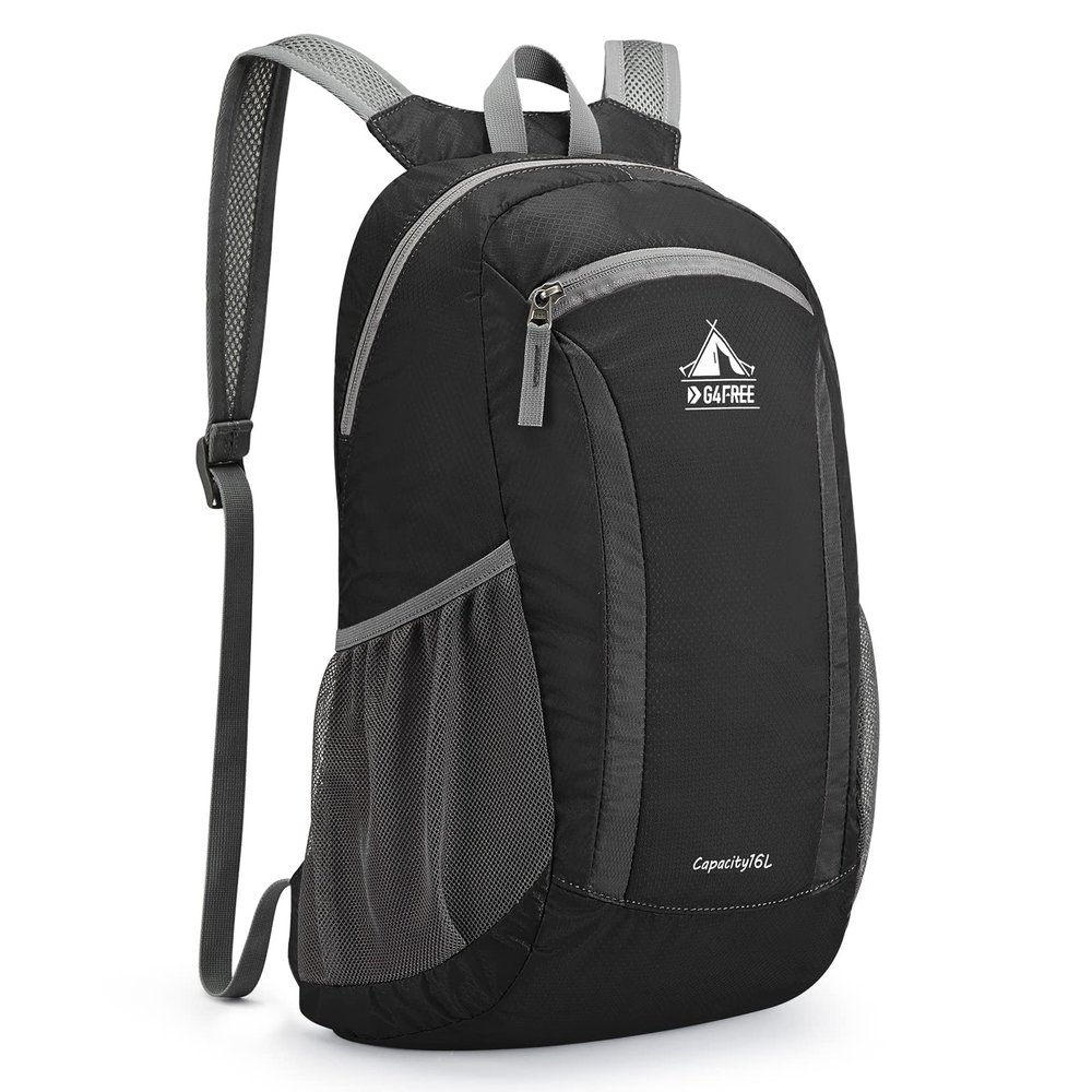 G4Free 16L Hiking Daypack, Lightweight Packable Small Backpack for Travel Camping Outdoor Men Women