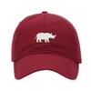 Baseball Cap Men Rhinos Animal Embroidered Washed Cotton Dad Hat Baseball Caps (Red,7 5/8) view 1