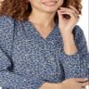 Amazon Essentials Women's Lightweight Georgette Long Sleeve V-Neck Midi Dress (Available in Plus Size), Blue Ditsy Floral, Medium view 3
