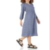 Amazon Essentials Women's Lightweight Georgette Long Sleeve V-Neck Midi Dress (Available in Plus Size), Blue Ditsy Floral, Medium view 4