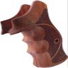 New Hardwood Grip Compatible with Taurus Compact Frame Tracker/Judge 17 44 415 425 450 617 627 692 Rough Texture & Checker Engraved #TRACKER05, Brown view 4