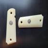 [BMPL] Ivory White Resin Gun Grips Compatible Replacement for 1911 Full Size, Government, Full Size Clones, Polyester ,Silver Medallion ,Thai Handmade, White Ivory view 2