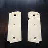 [BMPL] Ivory White Resin Gun Grips Compatible Replacement for 1911 Full Size, Government, Full Size Clones, Polyester ,Silver Medallion ,Thai Handmade, White Ivory view 4