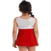 YiZYiF Kids Girls Shiny Sequins Halloween Cheer Leader Costumes Cheerleading Uniforms Sparkle Dance Dress Outfits Red 8 Years view 3