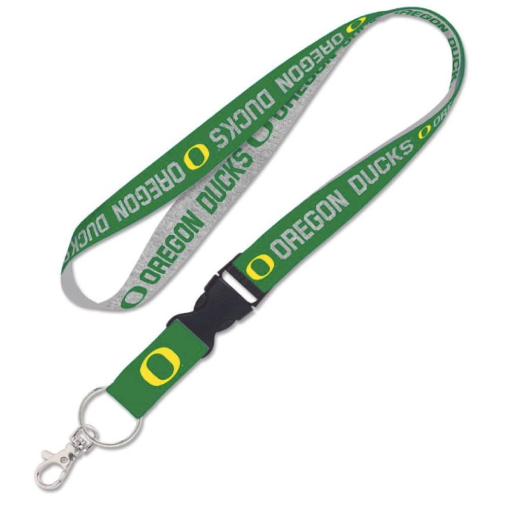 Oregon Ducks HEATHERED Lanyard w/detachable buckle 1"