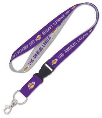 Los Angeles Lakers heather Lanyard w/detachable buckle 1"