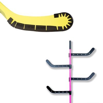 Wraparound Hockey Stick Blade Wrap Around Protector & Dry Stick 4 Pack Bundle for Hockey Equipment Storage (Black Single Wrap + 4 Pack)