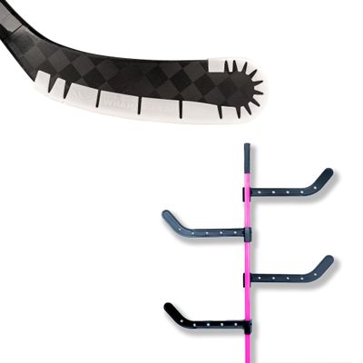 Wraparound Hockey Stick Blade Wrap Around Protector & Dry Stick 4 Pack Bundle for Hockey Equipment Storage (White Single Wrap + 4 Pack)