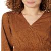 Amazon Essentials Women's Lightweight Georgette Long Sleeve V-Neck Midi Dress (Available in Plus Size), Dark Chestnut Brown Diamond, X-Large view 3