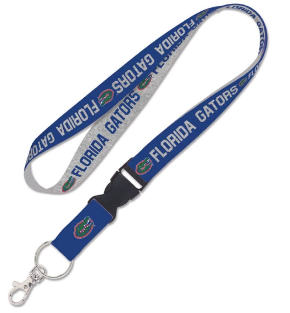 Florida Gators HEATHERED Lanyard w/detachable buckle 1"