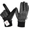 MOREOK Winter Gloves for Men/Women -10F 3M Thinsulate Warm Touch Screen Snow Ski Bicycle Bike Gloves for Driving/Cycling/Running/Hiking-deep Gray-XL view 1