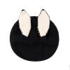Infant Baby Girls Boys Soft Warm Knit Hat Winter Patchwork Rabbit Ear Cap Hat Baby Hats 6-12 Months (Black, One Size) view 1