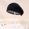 Infant Baby Girls Boys Soft Warm Knit Hat Winter Patchwork Rabbit Ear Cap Hat Baby Hats 6-12 Months (Black, One Size) view 2