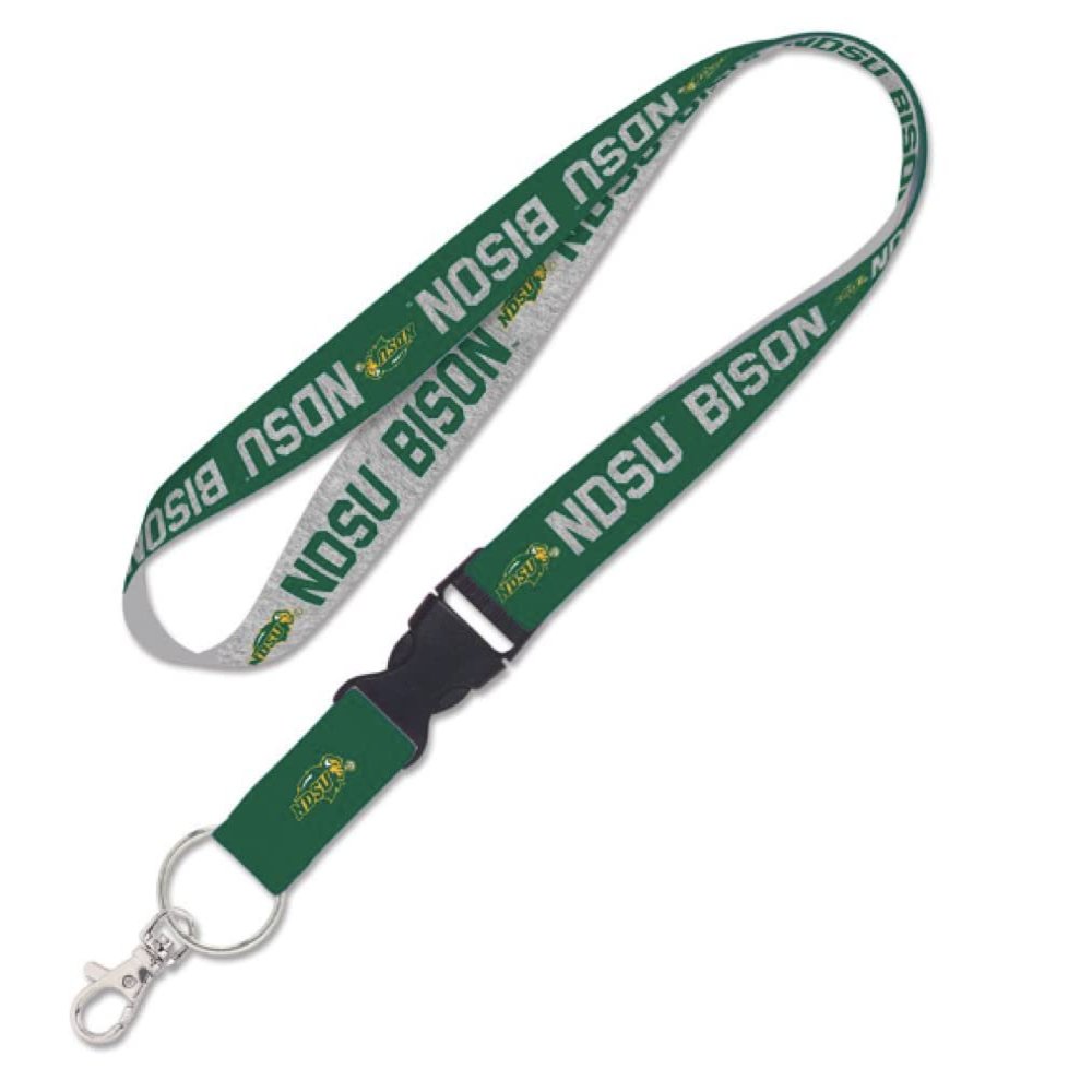 North Dakota State Bison HEATHER Lanyard w/detachable buckle 1"
